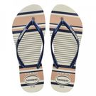 Sandália Havaianas Slim Nautical Branco/Marinho/Branco 39/40