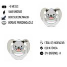 Chupeta Lillo Funny Animais Cachorro Silicone Tamanho 2