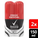 Kit Desodorante Aerossol Rexona Men Invisible Aero 90g 2 Unidades