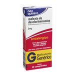 Maleato-de-Dexclorfeniramina-2mg-Neo-Quimica-Generico-20-Comprimidos