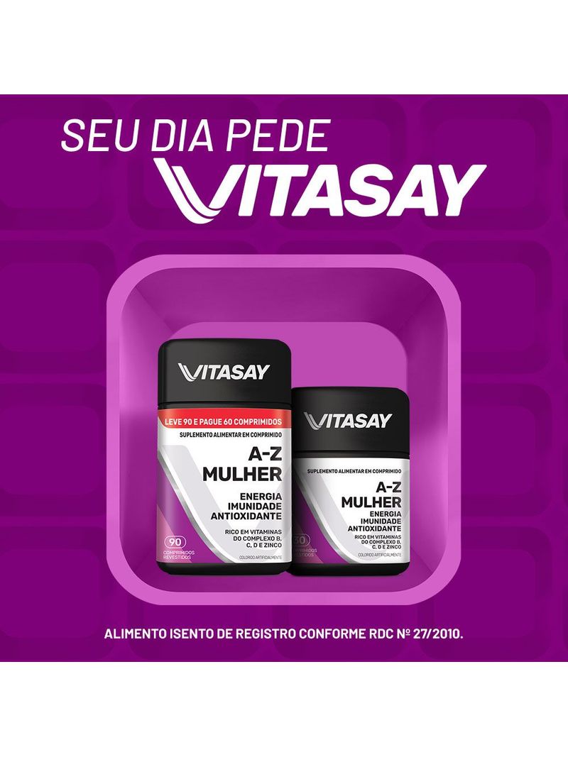 Suplemento Alimentar Vitasay Energia A-Z 30 Comprimidos