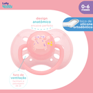 Chupeta Lolly Baby Oceano Silicone Ortodôntico N2 Rosa