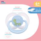 Chupeta Lolly Baby Color Silicone Ortodôntico N2 Azul