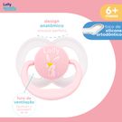 Chupeta Lolly Baby Color Silicone Ortodôntico N2 Rosa