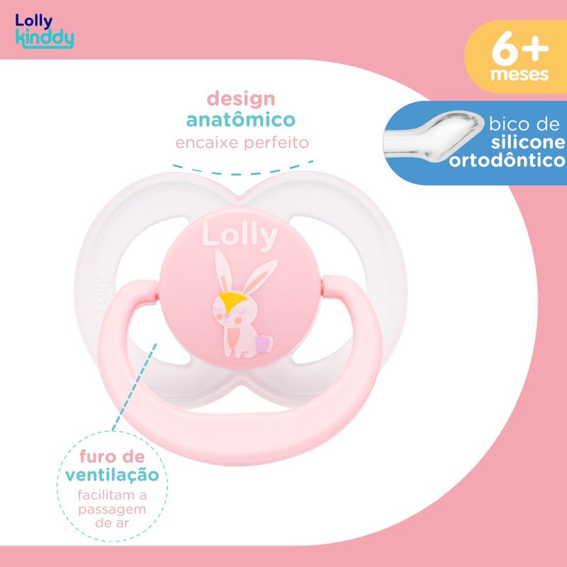 Chupeta-Lolly-Baby-Color-Silicone-Ortodontico-N2-Rosa-2-