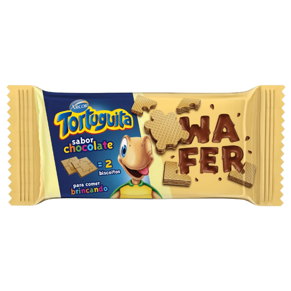 Biscoito Arcor Wafer Tortuguita Chocolate 85g