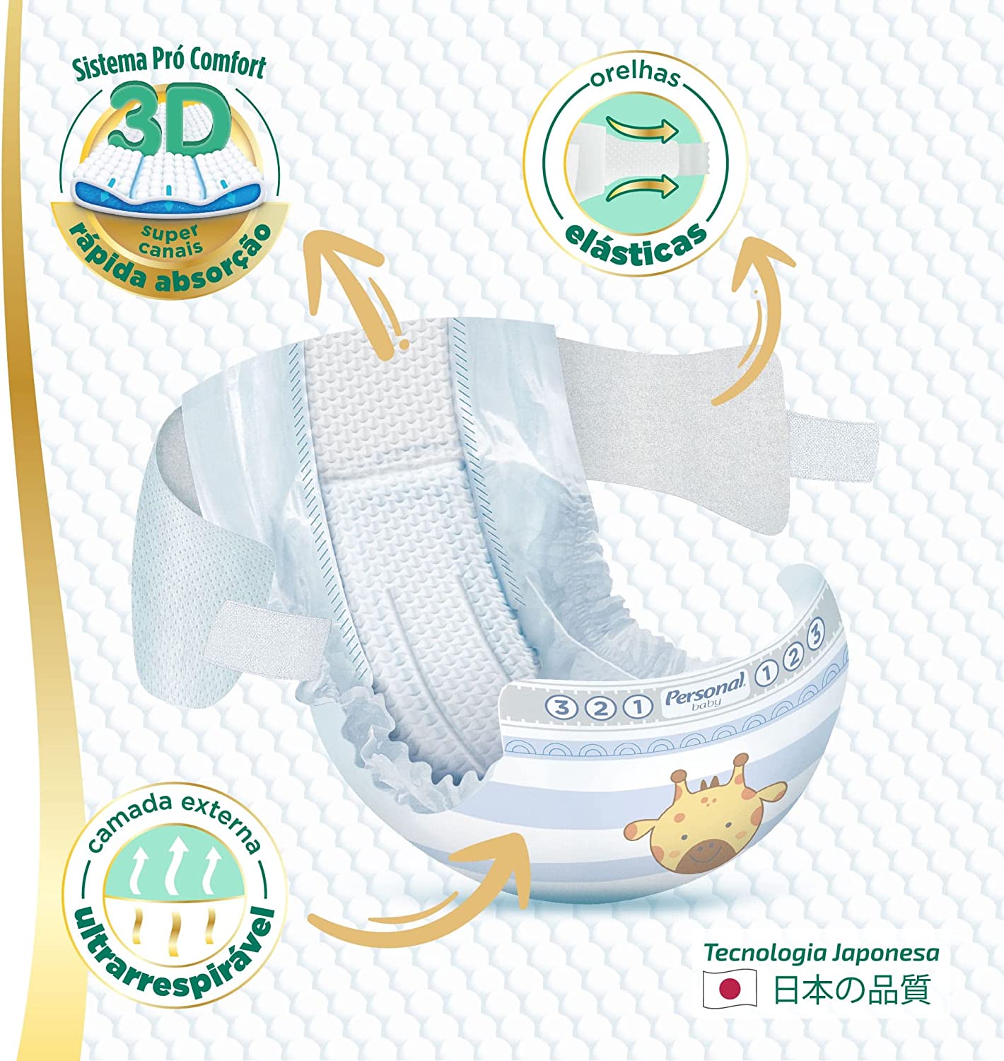 FRALDA PERSONAL BABY PREMIUM PROTECTION PQ 24 PADS - FRALDA