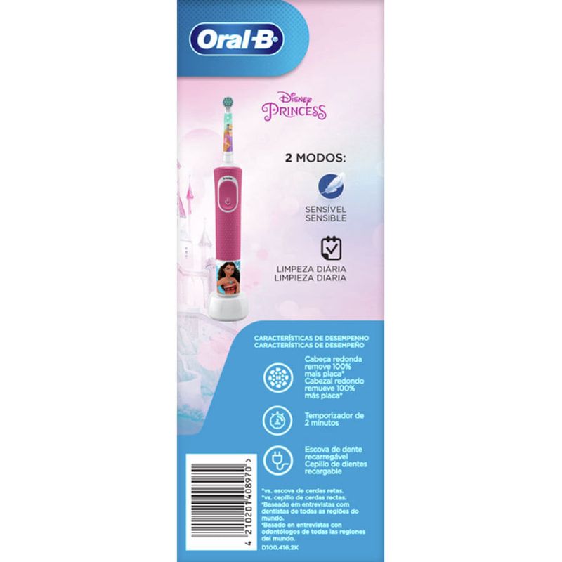 Escova Dental Infantil Elétrica Oral-B Disney Princess Bivolt|Farmácia ...