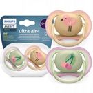 Chupeta Philips Avent Ultra Air 0 a 6 Meses Decorada Menina 2  Unidades SCF085/13