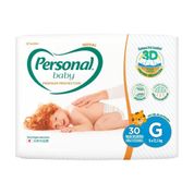 Fralda Descartável Personal Baby Premium Protection 3D Mega G 30 Unidades