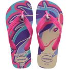 Sandálias Havaianas Kids Fantasy Bege Palha/Magenta Neon 31/32