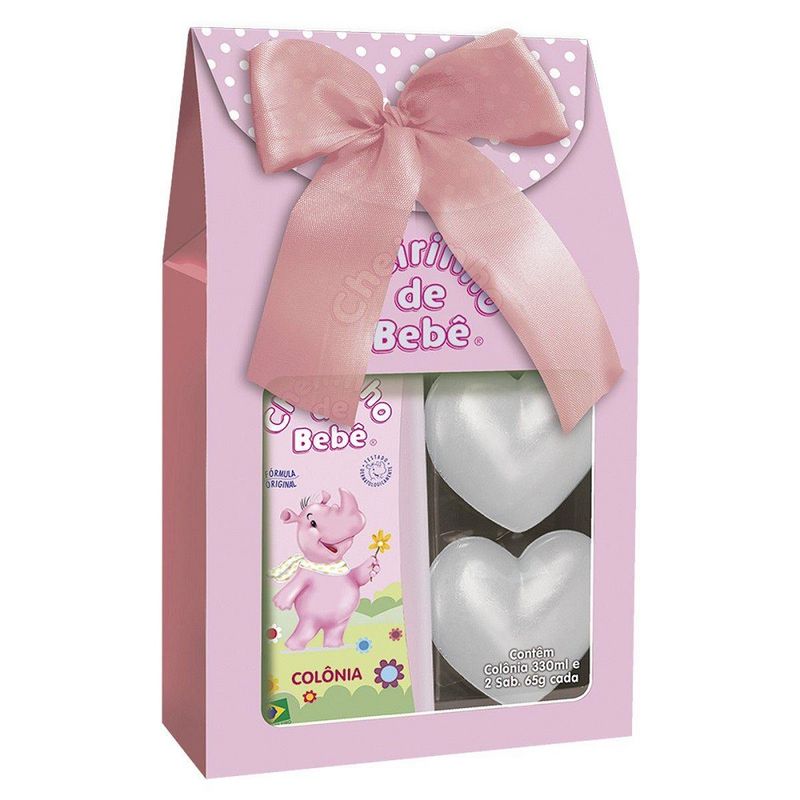 kit-colonia-infantil-cheirinho-de-bebe-rosa-210m-sabonete-coracao-2-unidades
