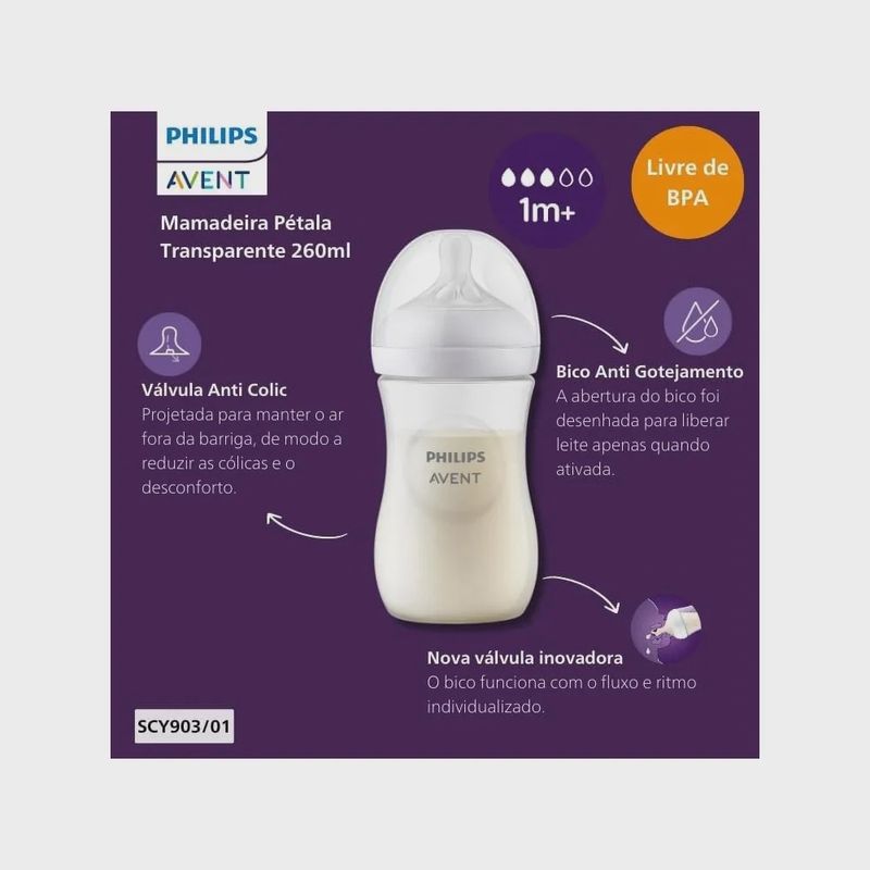 mamadeira-philips-avent-260ml-petala-n°3-transparente-2