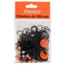 Elástico Silicone Para Cabelo ProArt 200un Preto ES04B