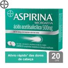 Aspirina Microativa 500mg 20 Comprimidos