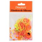 Elástico Silicone Para Cabelo ProArt 200un Colorido ES09B