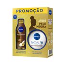 Loção Hidratante + Creme Facial Nivea 200ml + 100g Beleza Radiante