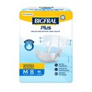 Fralda Geriátrica Bigfral Plus Regular M 8 Unidades