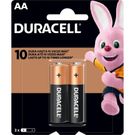 Pilha Alcalina Duracell AA 2 Unidades