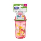Copo Lillo Decorado com Canudo de Silicone 390ml Menina