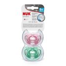 Chupeta Nuk 100% Silicone Sensitive Soft Girl S2 2 Unidades