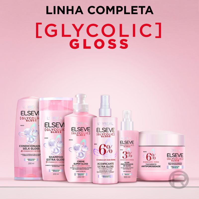 Máscara Capilar De Tratamento Elseve Glycolic Gloss 300g