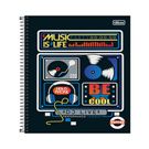 Caderno Tilibra Capa Dura com Espiral 80 Folhas 1 Materia Pepper Masculino Sortido