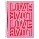 Caderno Tilibra Love Pink Capa Dura 10 Matérias 160 Folhas