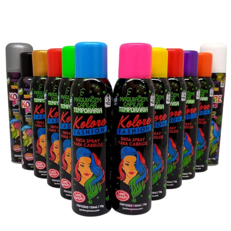 tinta-spray-cabelo-kolore-150ml-fashion-sortido