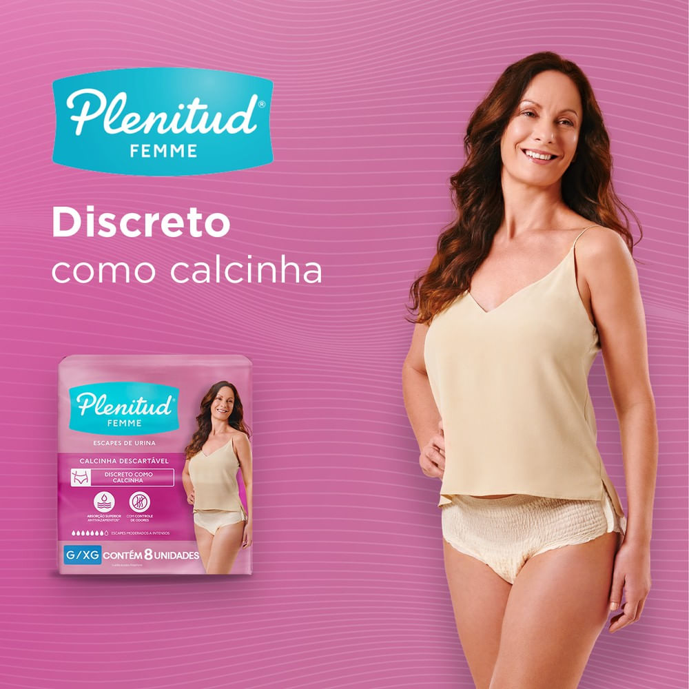 Roupa Íntima Descartável Plenitud Femme G/XG 16 Unidades - Farmácia Indiana  | Porque se é para o seu bem a Indiana tem!