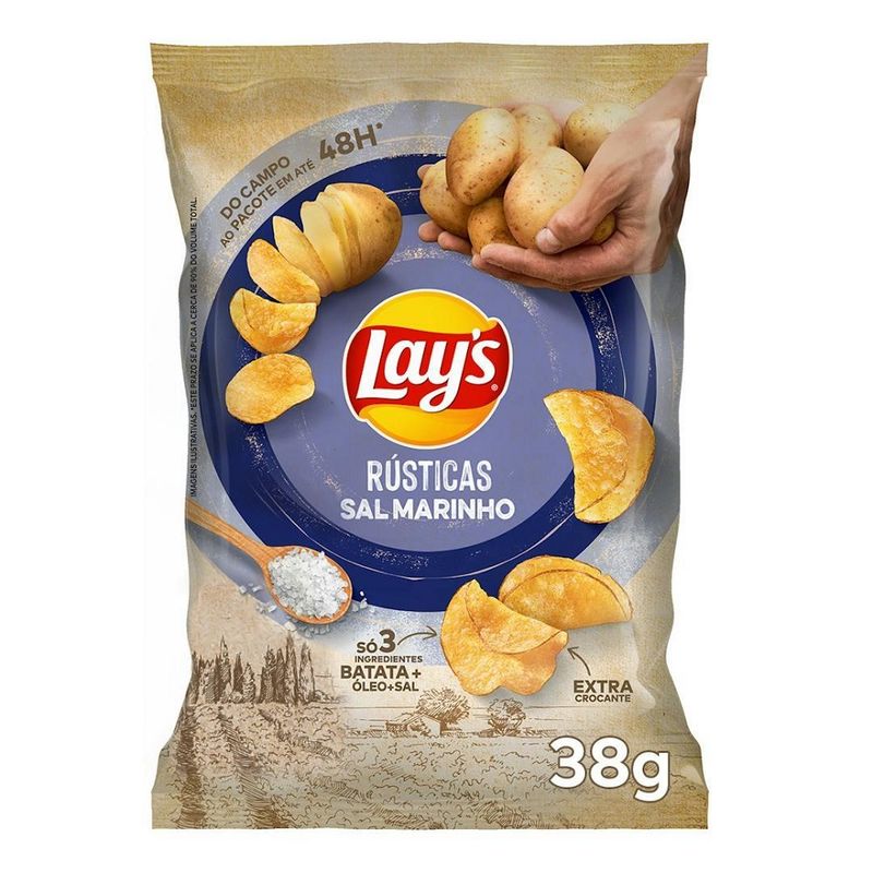 Batata-Lays-Rustica-Sal-Marinho-38g