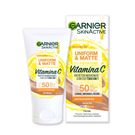 Protetor Solar Facial Hidratante Garnier Uniform & Matte Vitamina C FPS 50 Negra, 40g