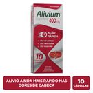 Alivium 400mg com 10 cápsulas líquidas