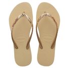 Sandália Havaianas Slim Glitter II Areia 25/26