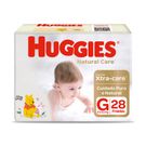 Fralda Descartável Huggies Natural Care G 28 Unidades