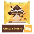 Chocolate Garoto Talento Branco com Cereais e Passas 85g