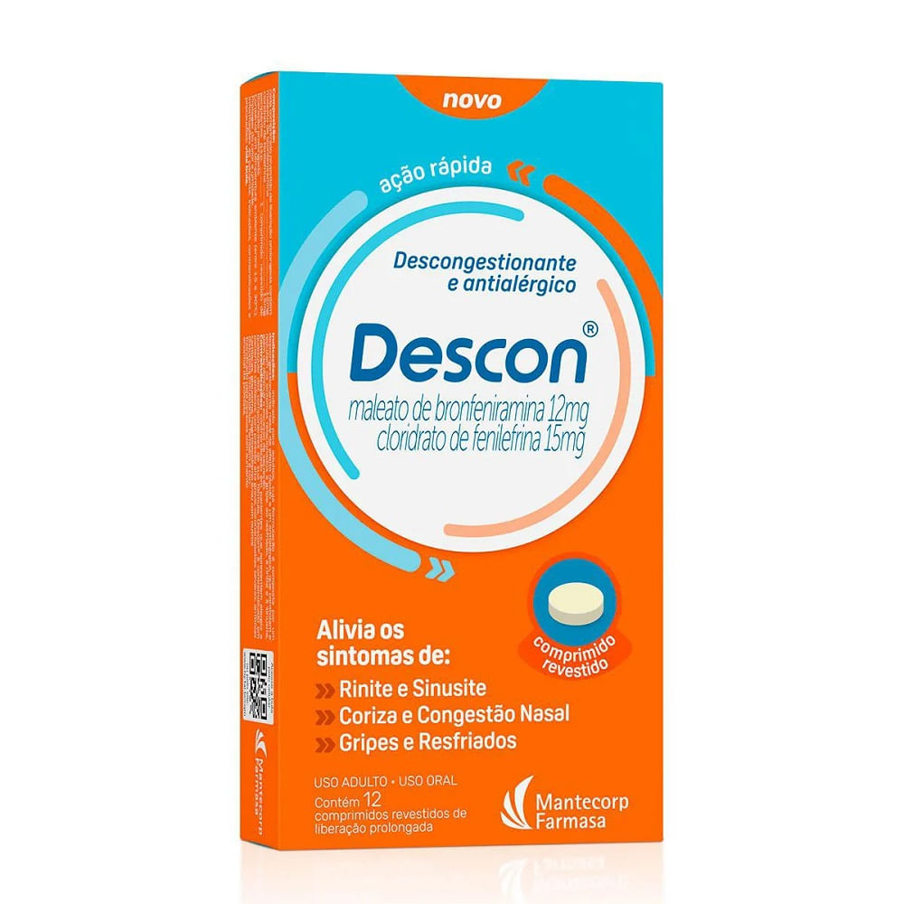 Descon 12+15mg 12 Comprimidos