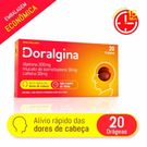 Doralgina Dipirona Sódica 300mg + Isometepteno 30mg + Cafeína 30mg 20 comprimidos