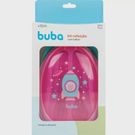Kit Buba Refeição Infantil Com Talher Foguete Rosa