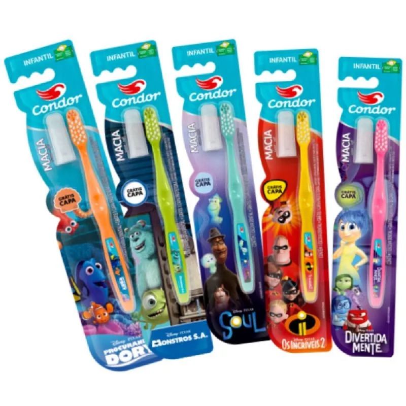 Escova-de-Dente-Infantil-Condor-Pixar-Personagens-Com-Capa-Protetora-1-Unidade---Sortido-3
