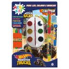 Livro Colorir Ciranda Cultural Mega Kit Ler Aprender Brincar Hot Wheels