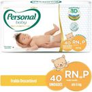 Fralda Descartável Personal Baby Premium Protection 3D Mega P 40 Unidades