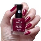 Esmalte Risqué Diamond Gel Vinho Bordô 9,5ml