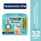 Fralda Gériatrica Bigfral Roupa Intima Moviment 32 Unidades P/M