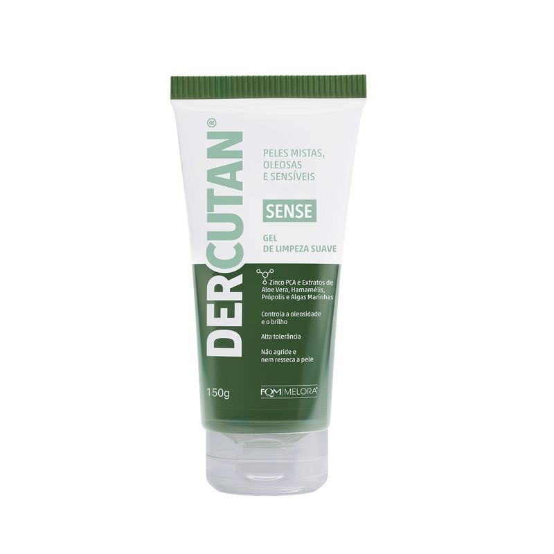gel-de-limpeza-suave-dercutan-sense-peles-mistas-oleosas-e-sensiveis-150g