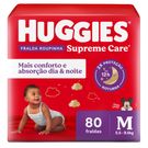 Fralda Descartável Huggies Supreme Care Roupinha M 80 Unidades