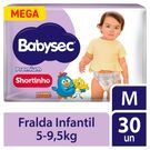 Fralda Babysec Shortinho Mega Tamanho M 30 Unidades