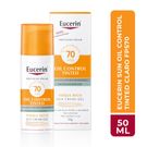 Protetor Solar Facial Eucerin Oil Control Tinted Toque Seco Claro FPS70 50g