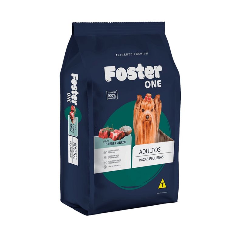 racao-foster-one-adultos-racas-pequenas-carne-e-arroz-1kg