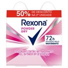 Desodorante Roll-on Rexona Powder Dry Com 2 Unidades 50ml Cada